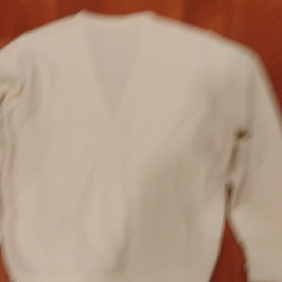 Women's Cream Cardigan Sweater - Picture 6 of 6